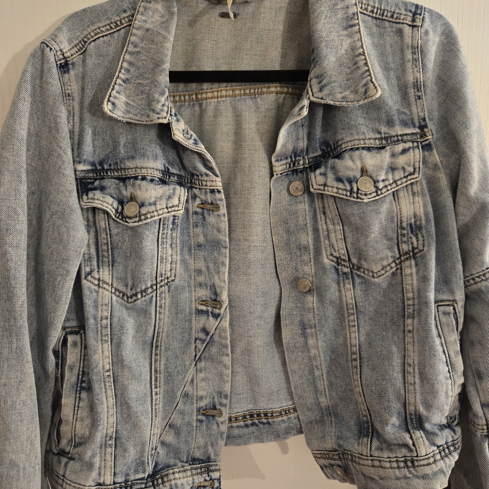 Free People Light Blue Jean Jacket